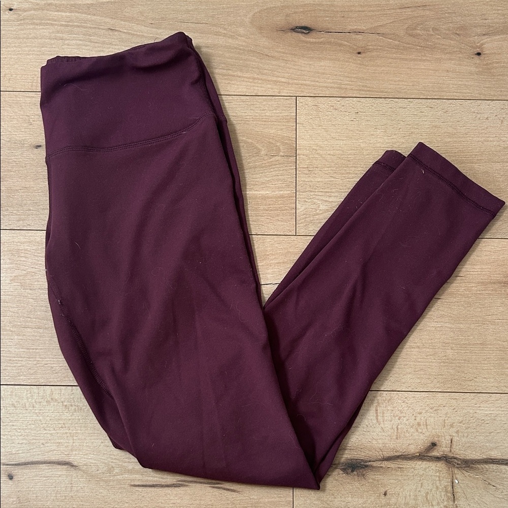 90 Degree By Reflex Wine High-Rise Leggings